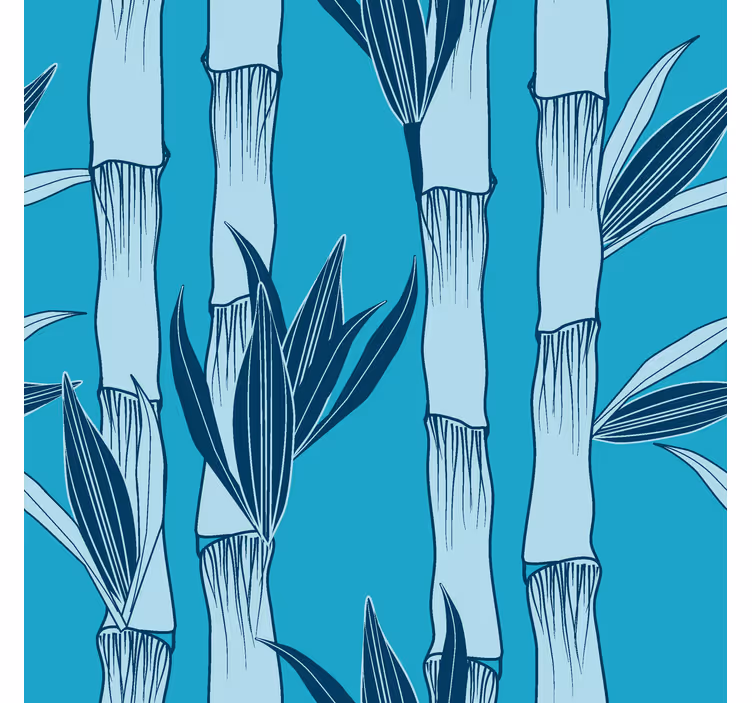 Tapete Natur blaues Bambusholz - TenStickers