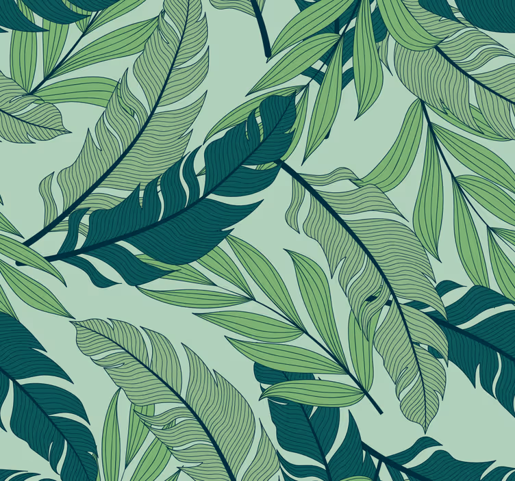 Tapete blätter im botanischen motiv - TenStickers