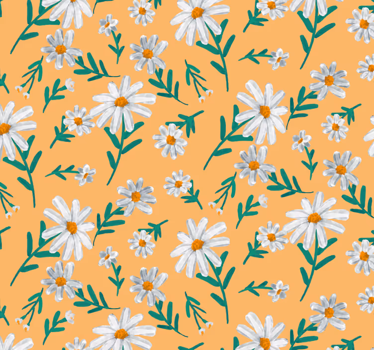 Tapete Natur Gänseblümchen Blume gelben Hintergrund - TenStickers
