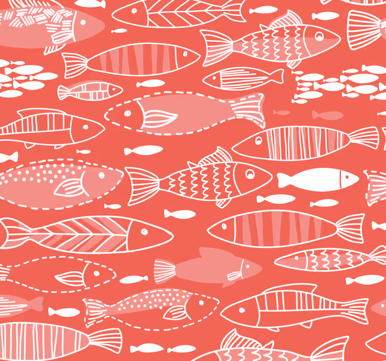 Tapete Fische Viele Fische unter dem Meer - TenStickers