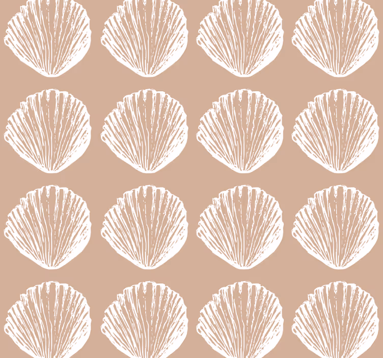 Tapete Beige muschelmuster - TenStickers