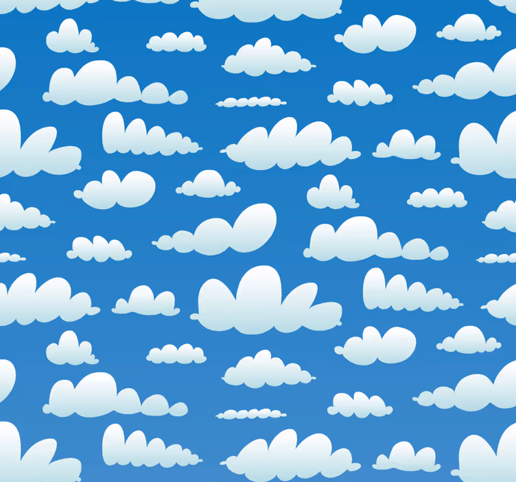 Tapete Wohnzimmer wolkenmusterdesign - TenStickers