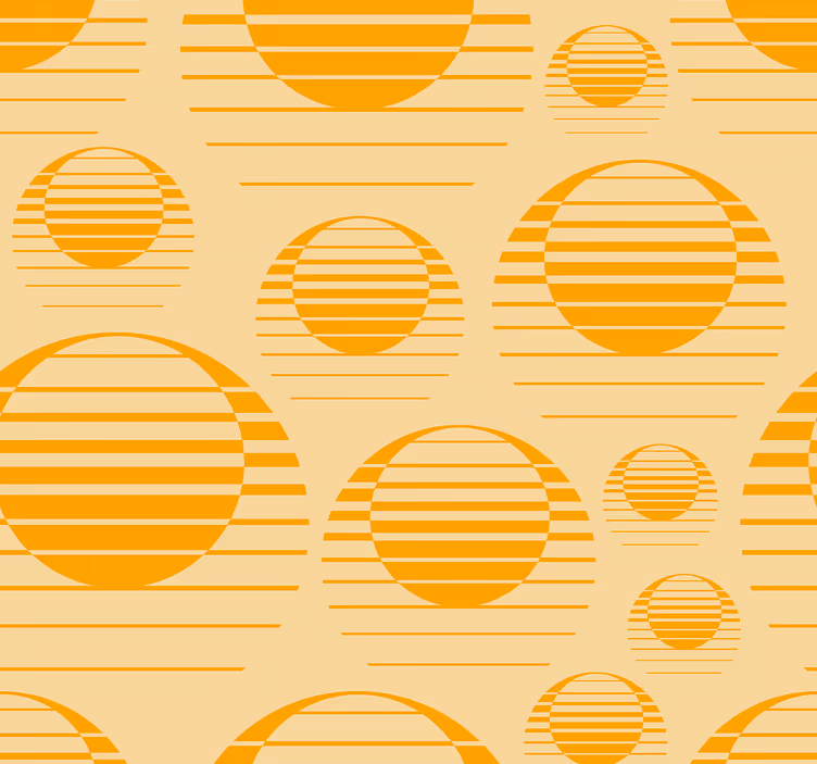 Jahrgang Tapete sonnenbeschienenes gelbes muster - TenStickers