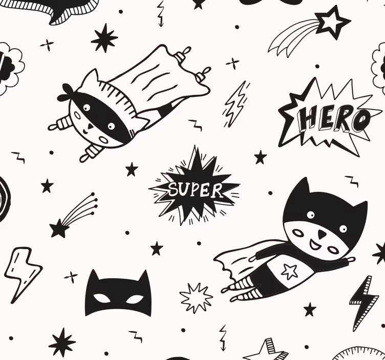Kinderzimmer Tapete superhelden-Comic-Muster - TenStickers