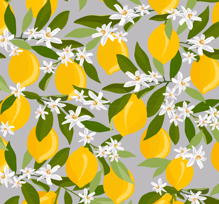 Tapete Natur Küche Zitronenbaum - TenStickers