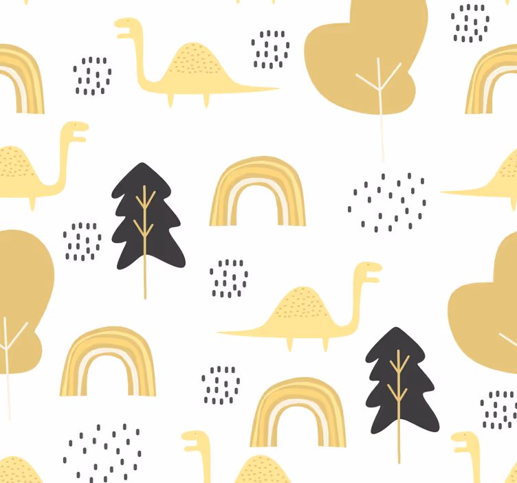 Tapete Baby verspieltes dinosaurier-motiv - TenStickers