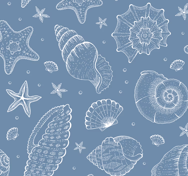 Tapete Fische muschel-motive - TenStickers