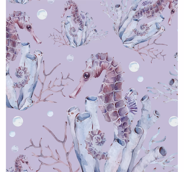 Tapete Tiere seepferdchen-illustration - TenStickers