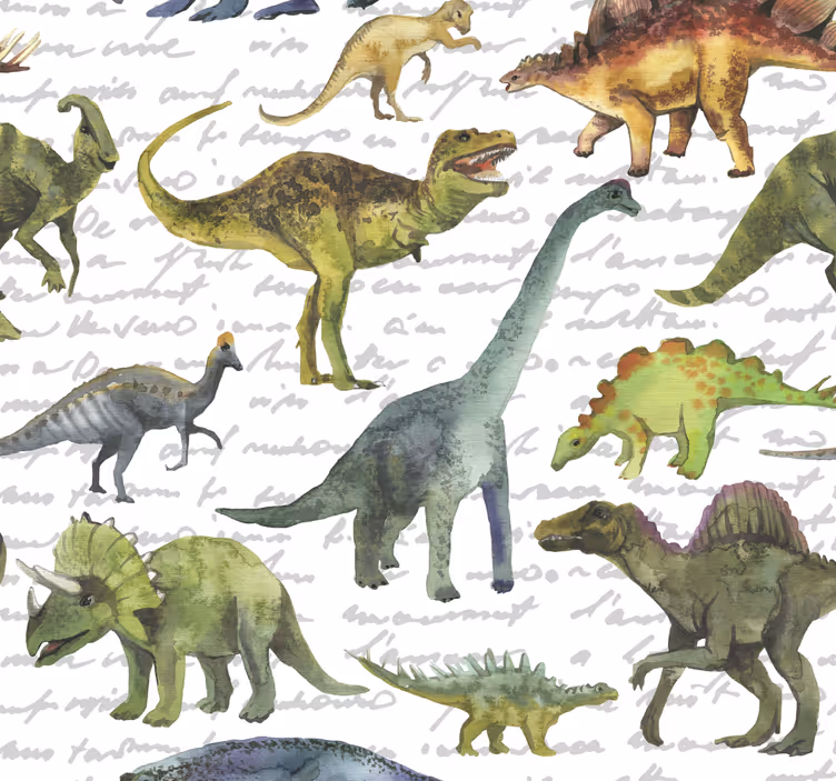 Tapete Kinderzimmer Realistische dinosaurier - TenStickers