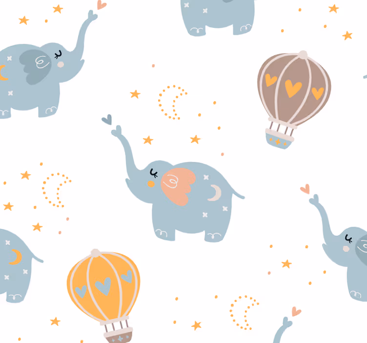 Schlafzimmer Tapete Süße elefanten für kinder - TenStickers