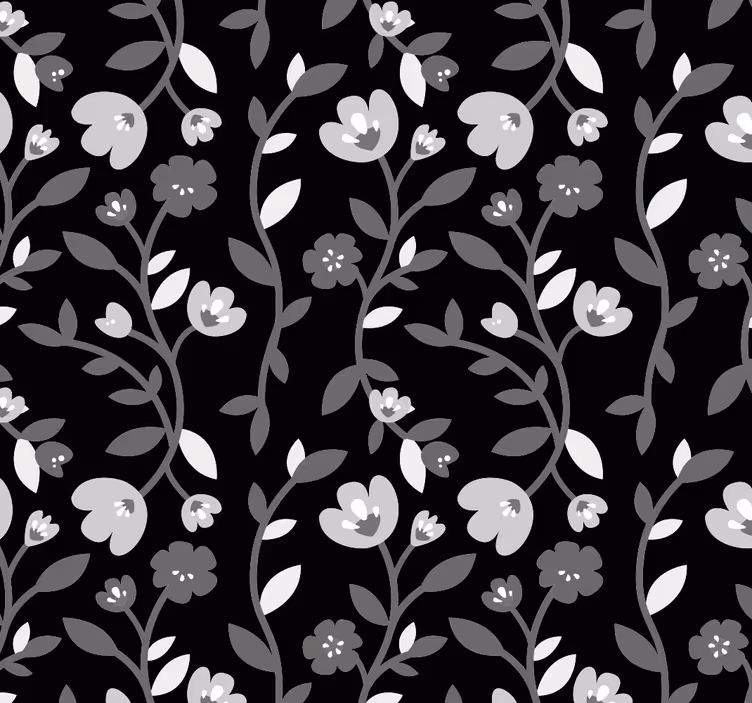 Blumentapete mit floralem muster - TenStickers
