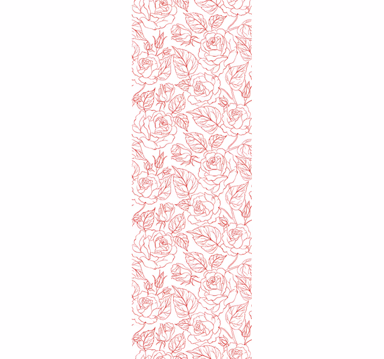 Blumentapete mit rosenmuster - TenStickers