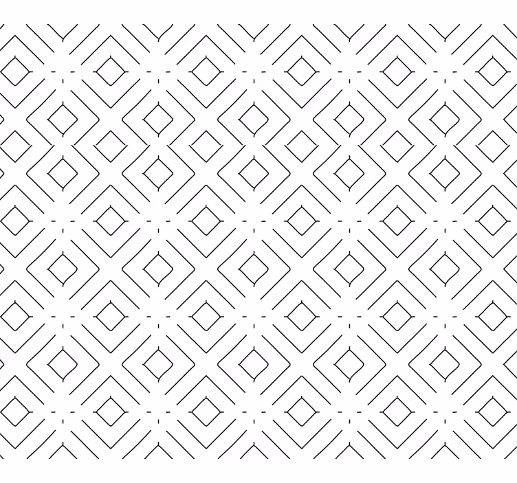 Tapete Wohnzimmer geometrisches Viereckmuster - TenStickers