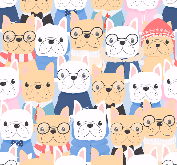 Tapete Hunde bulldoggenwelpen - TenStickers