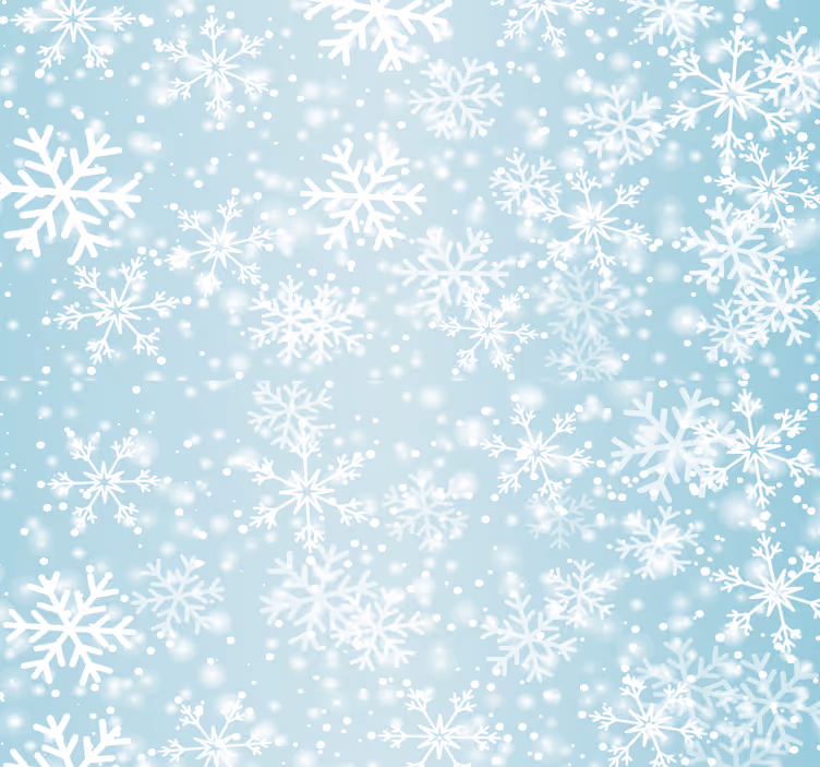 Weihnachtstapete mit schneeflockenmuster - TenStickers