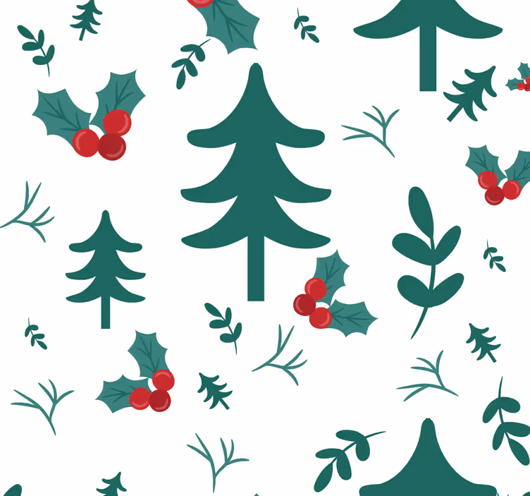 Weihnachten natur weihnachten Wandtapete - TenStickers