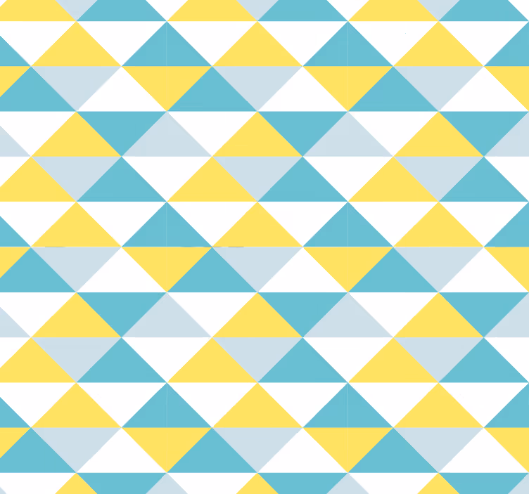 Tapete im gelb blauen Muster - TenStickers