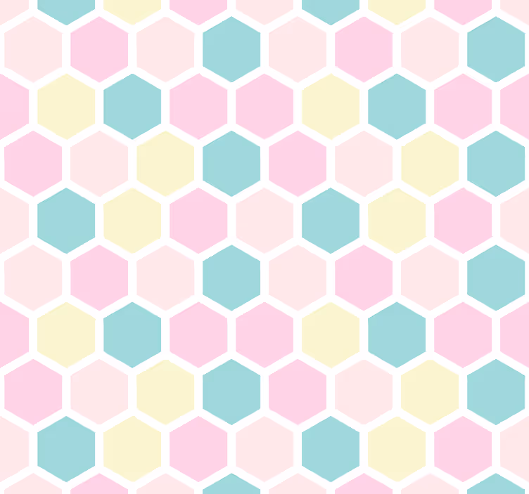 Geometrische Tapete sechseck-muster - TenStickers