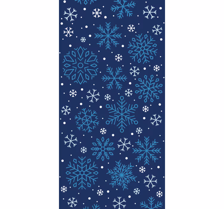Weihnachtstapete schneeflockenmuster - TenStickers