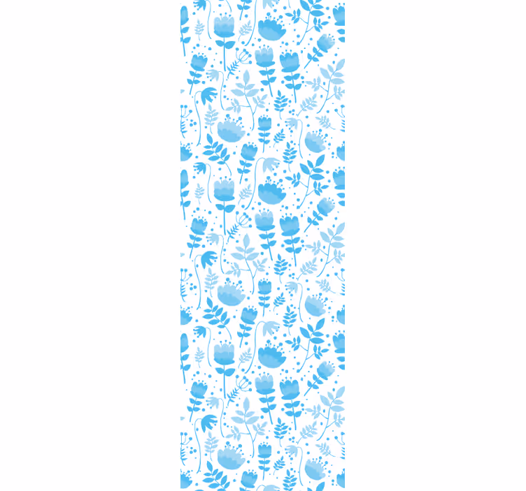 Blumentapete florale silhouettenmuster - TenStickers