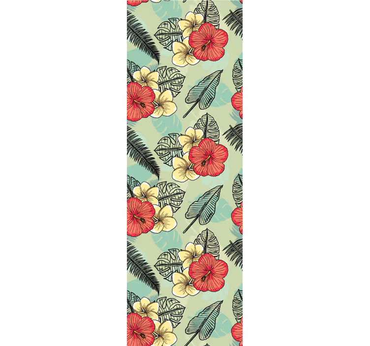 Blumentapete grünes tropisches arrangement - TenStickers