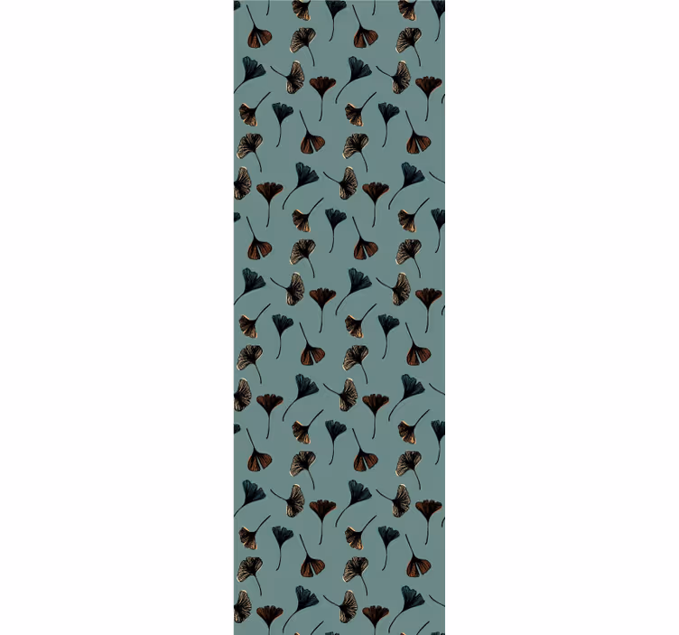 Blumentapete botanisches ginkgo-motiv - TenStickers