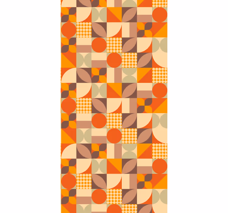 Tapete Jugendzimmer geometrische Retro Formen - TenStickers