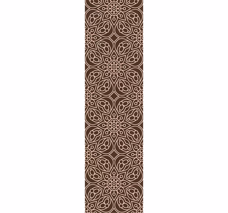 Tapete florale Ornamente florales symmetriemuster - TenStickers