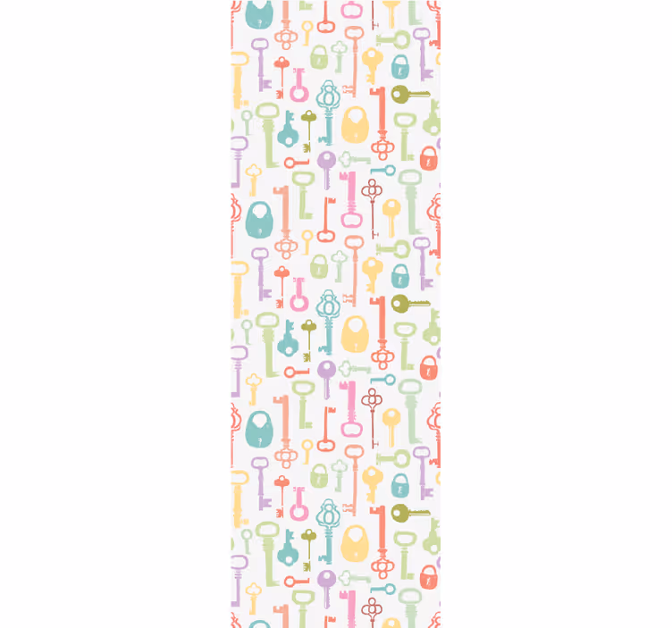 Tapete Jugendzimmer Schlüsselmustermotiv stylische Wandidee - TenStickers