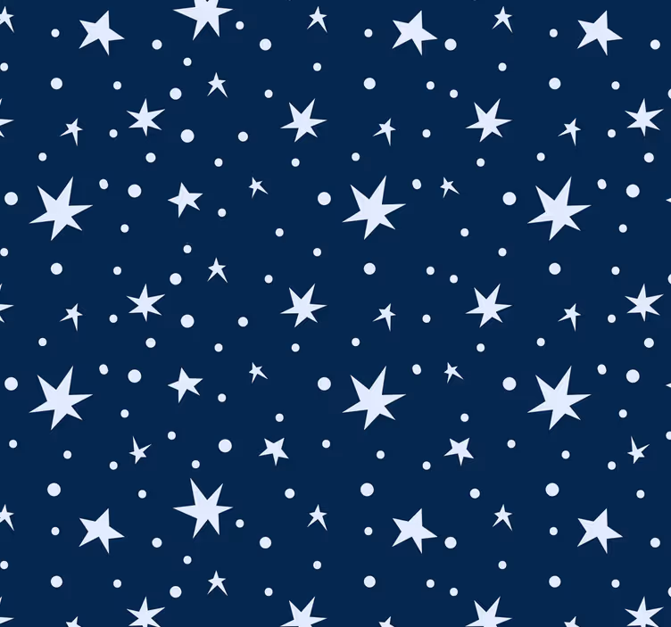 Sterne Tapete Sterne auf marineblau - TenStickers