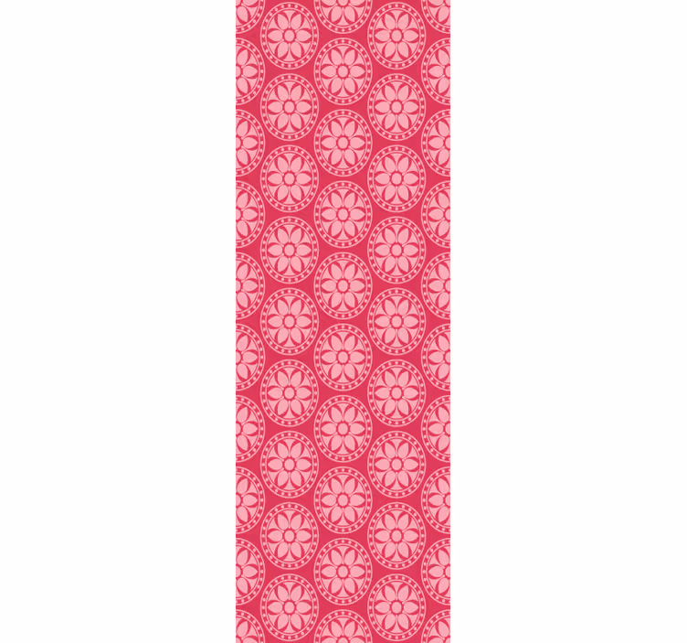 Tapete rosa geometrisches blumenmotiv - TenStickers