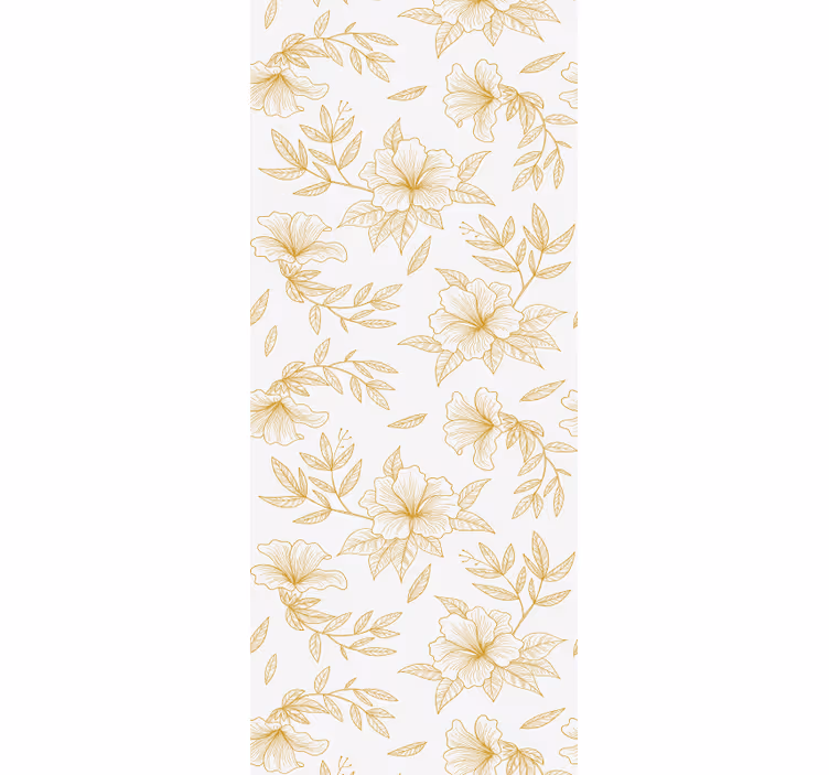 Tapete florale ornamente goldene blumen eleganz - TenStickers