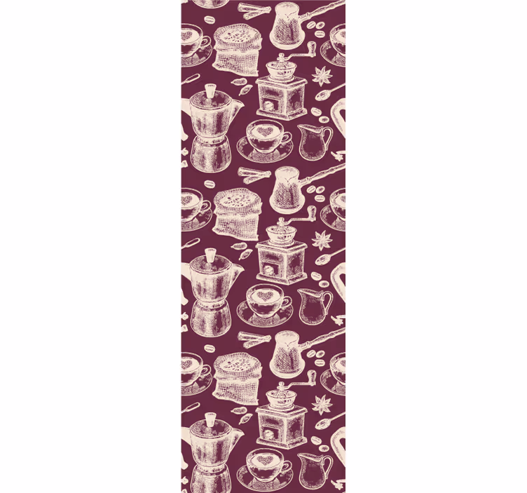Tapete Küche kaffeemotivmuster - TenStickers