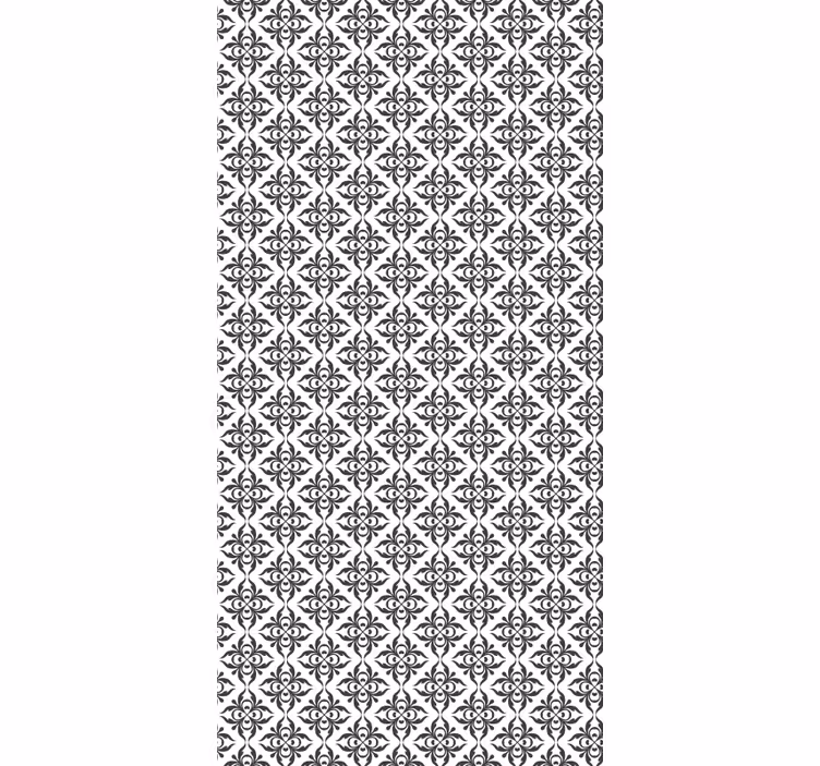 Büro Tapete elegantes schwarzes blumenmuster - TenStickers