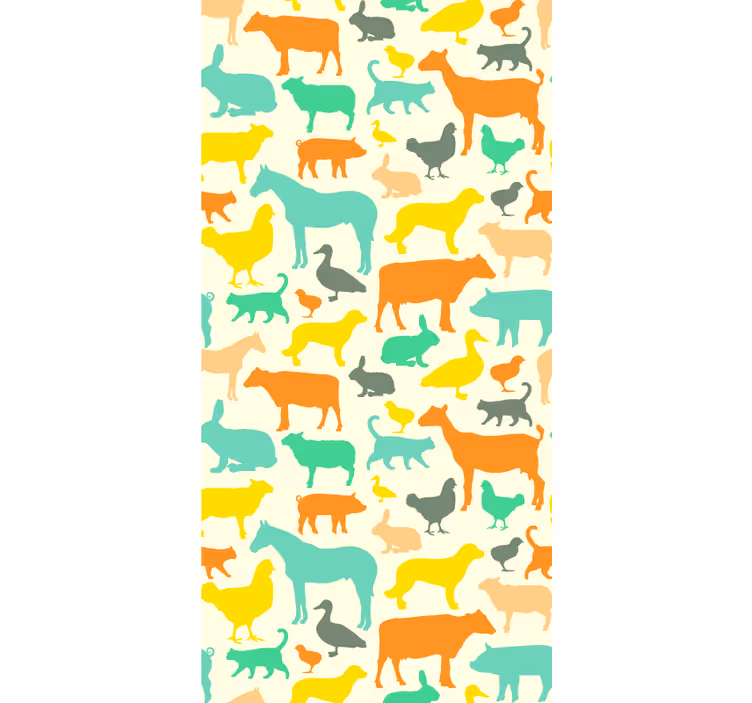 Tapete tiere mit tier-silhouetten - TenStickers