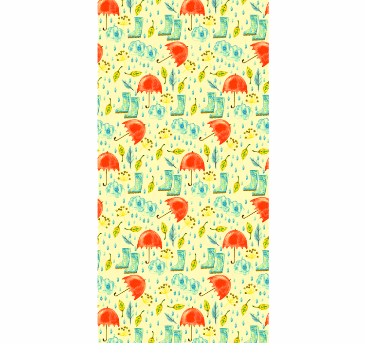 Tapete Natur regentag-muster - TenStickers