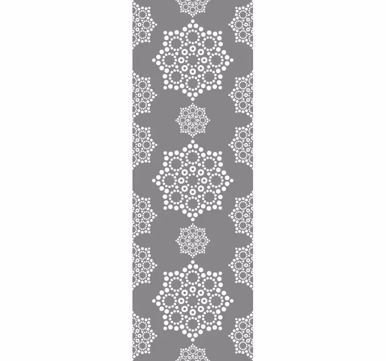 Tapete grau geometrische schneeflocken - TenStickers