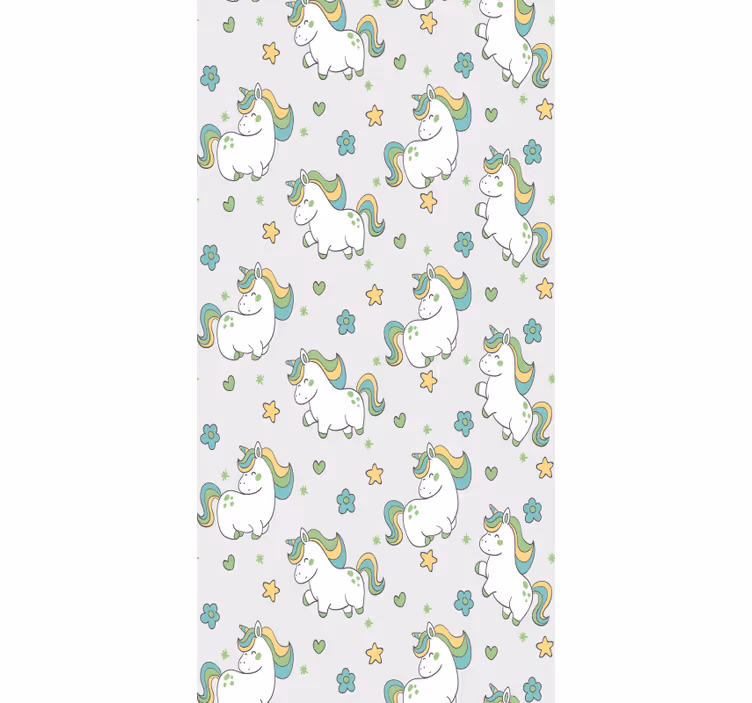Tapete kinderzimmer einhorn fantasie - TenStickers