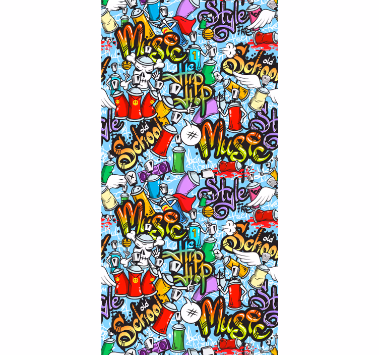 Kunst Tapete Jugendzimmer Graffiti-Elemente - TenStickers