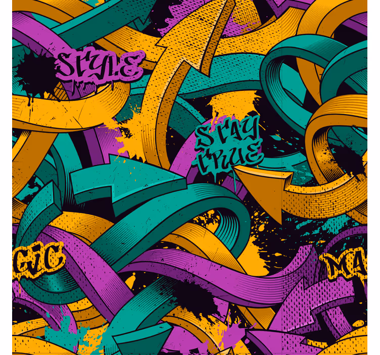 Tapete Jugendzimmer realistische Graffitipfeile - TenStickers