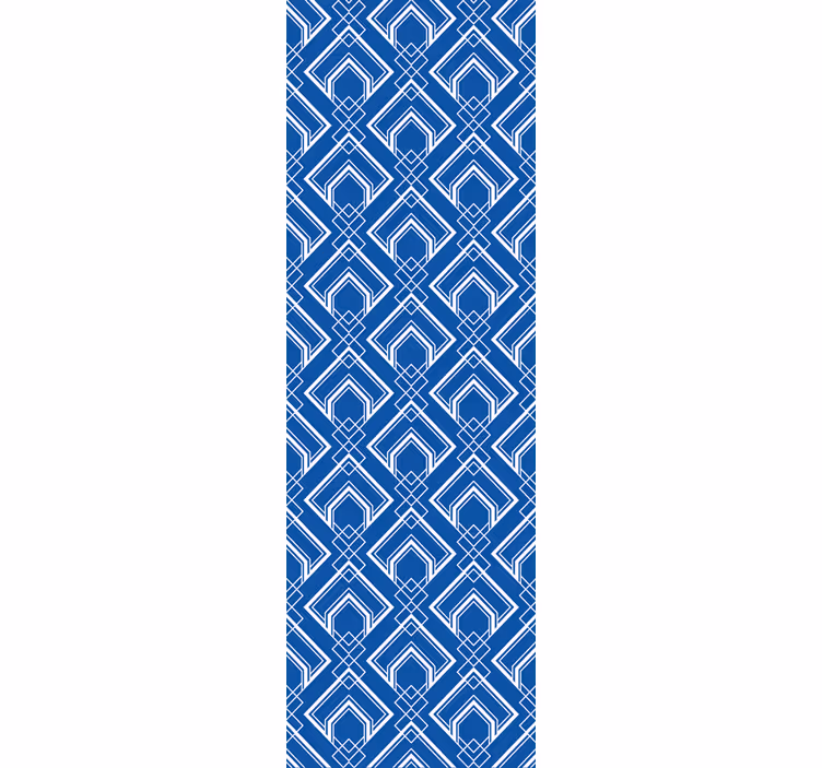 Tapete geometrisch in geometrischem blau-muster - TenStickers