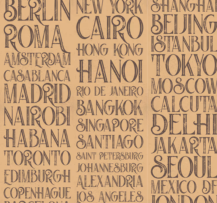 Tapete Stadt muster globaler städte - TenStickers