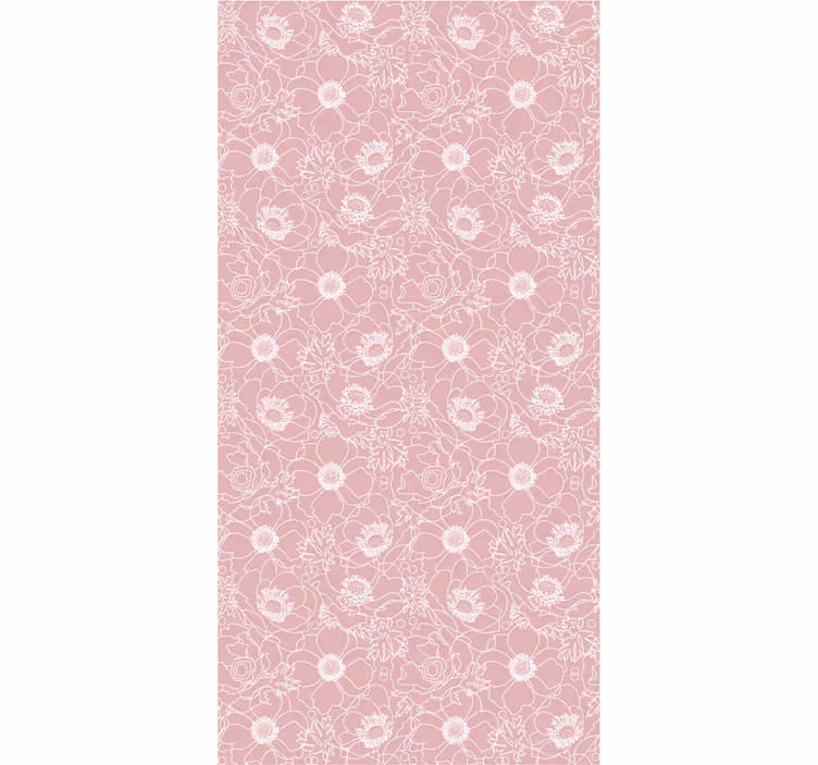 Blumentapete florales umrissmotiv - TenStickers