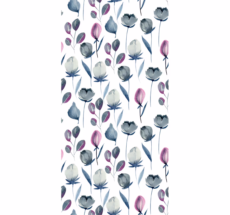 Blumentapete aquarell blumen - TenStickers