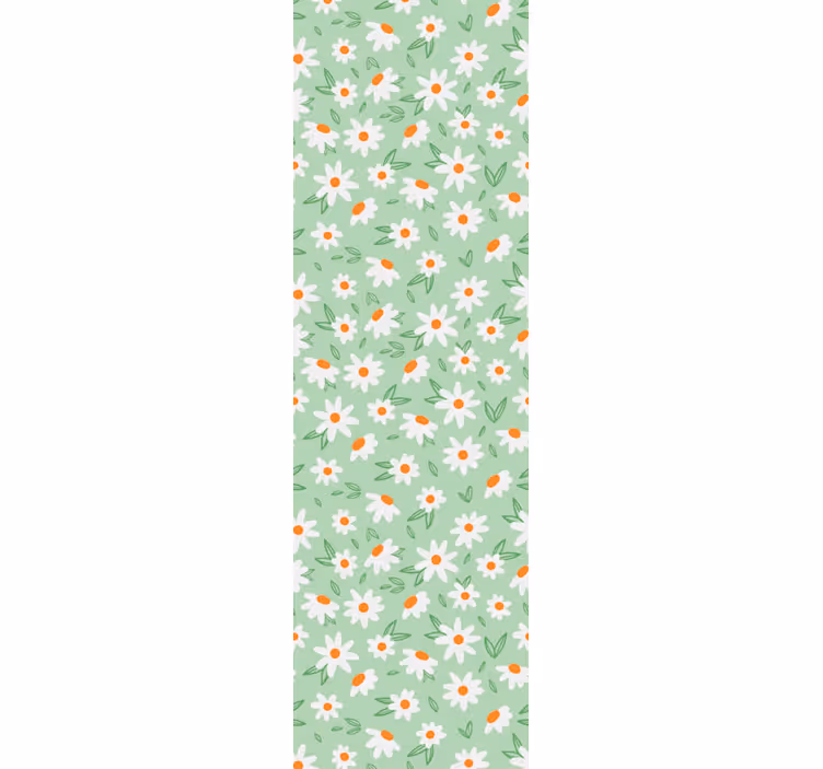Blumentapete blumenmuster mit gänseblümchen - TenStickers