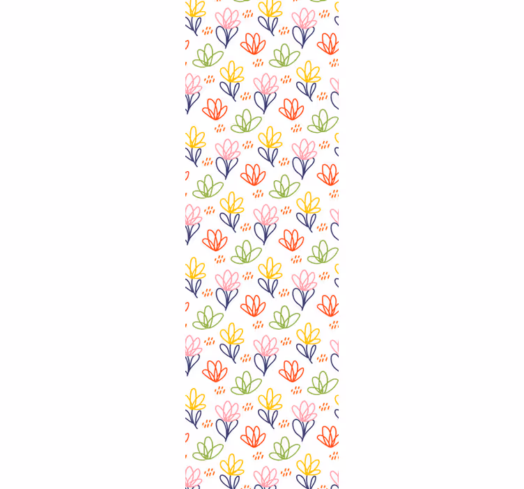 Blumentapete florales gekritzelmuster - TenStickers