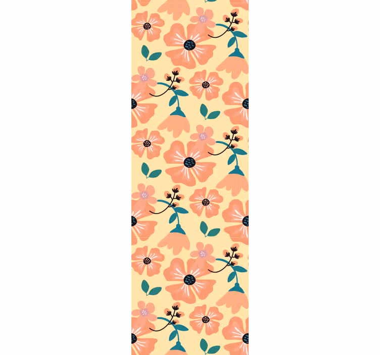 Blumentapete blumenblütenmuster - TenStickers