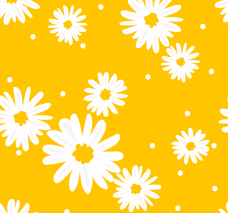 Tapete Natur Gänseblümchen gelbe Freude - TenStickers