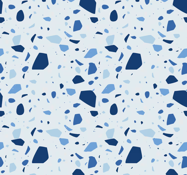 Tapete Steinoptik Blauer terrazo - TenStickers