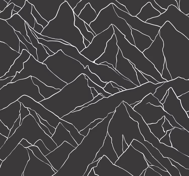 Tapete Wohnzimmer geometrische berge - TenStickers